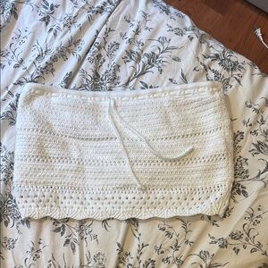 White Crochet Knit Shirt